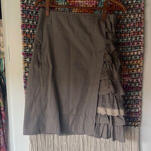 Elegant Earth toned  Ruffle Skirt